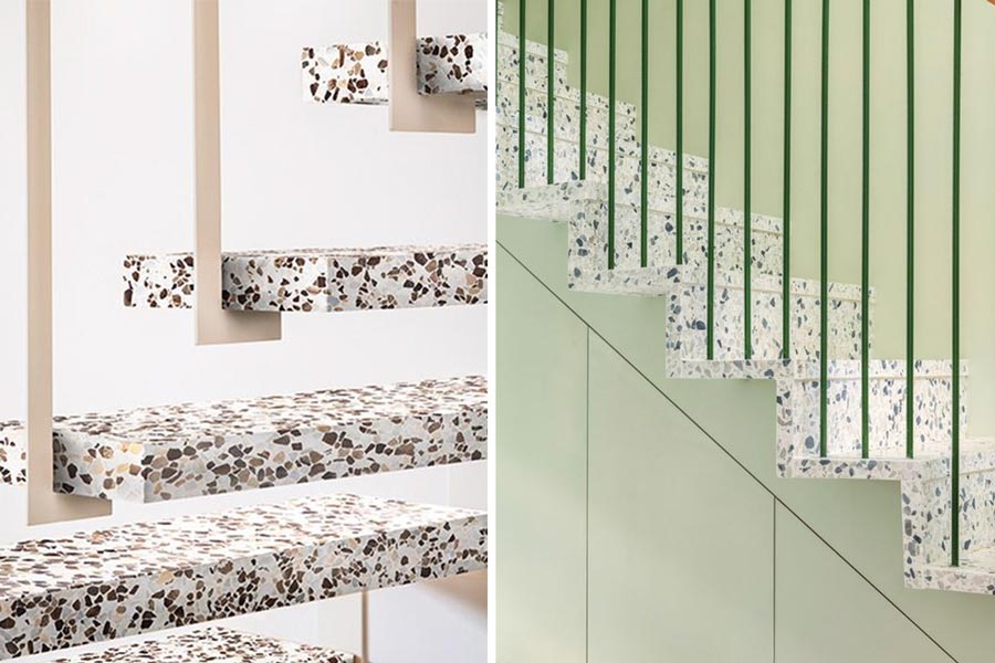 Mặt bậc cầu thang terrazzo