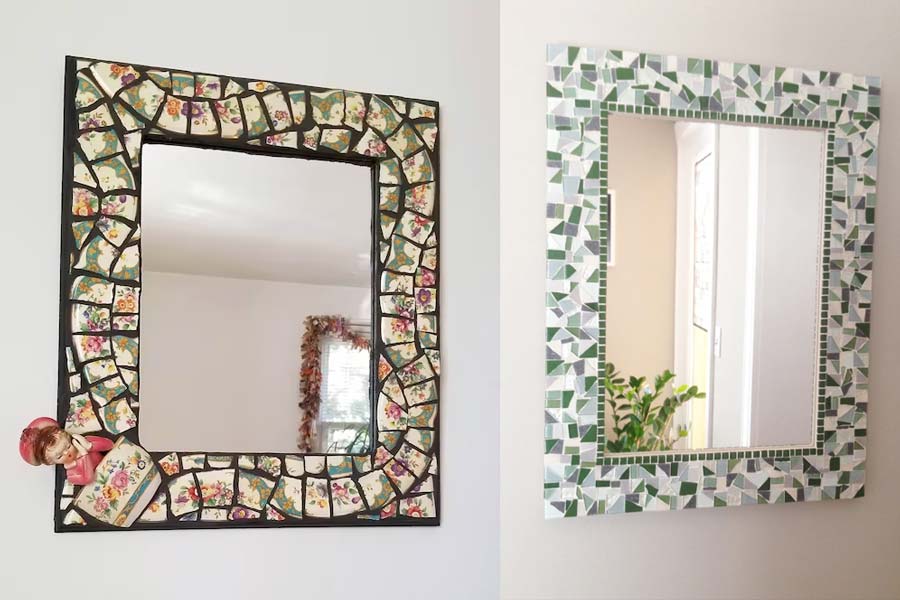 Ý tưởng trang trí gương soi bằng mosaic