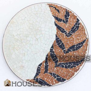 Bàn trà cafe mosaic chiếc lá MT003