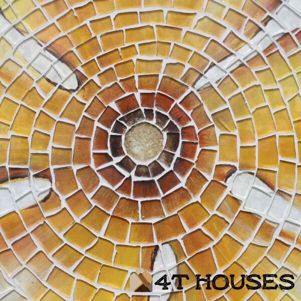 Bàn gạch mosaic hoa vàng mt0011 4T Houses