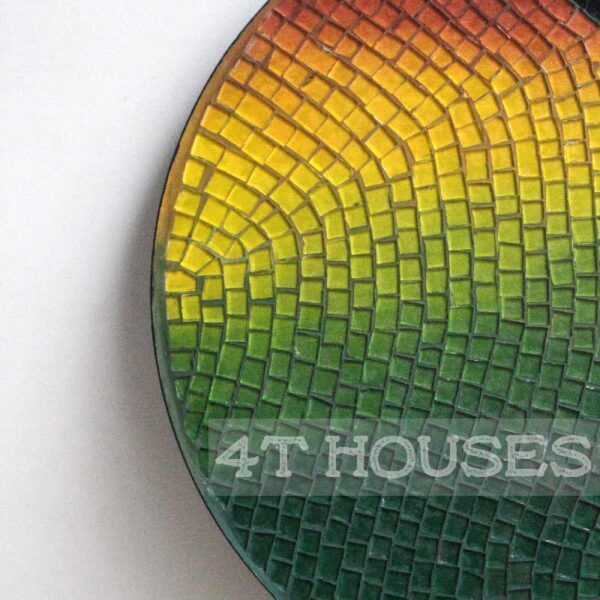 Bàn trà mosaic kính chiếc lá 3 màu MT0022 4T Houses
