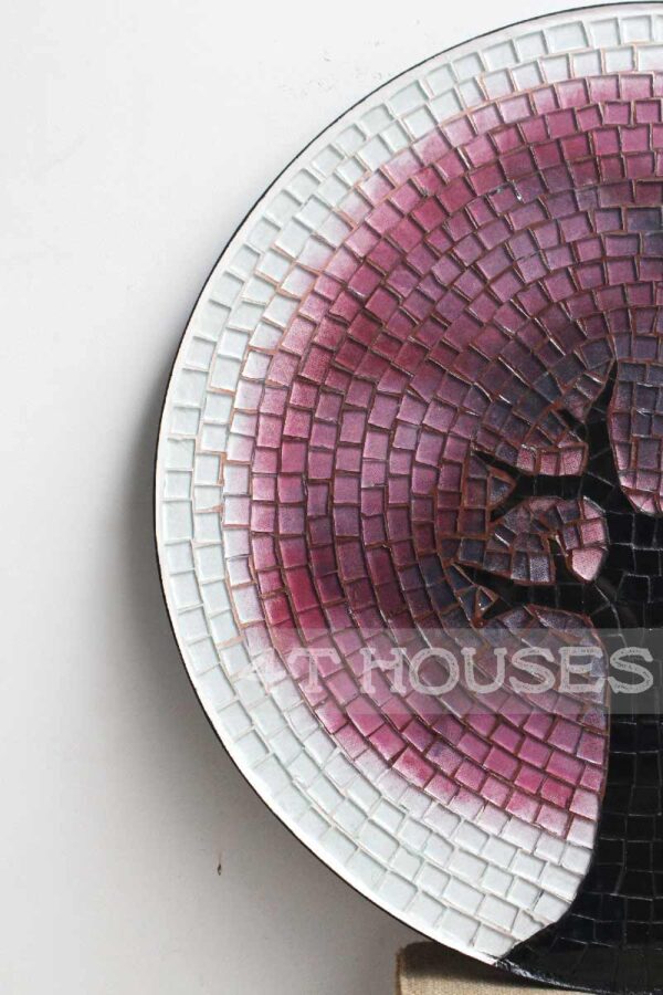 Bàn trà mosaic kính cây bằng lăng tím MT0021