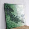 Bàn trà vuông kính mosaic MT0029A xanh lá