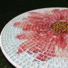 Bàn tròn kính mosaic MT0033B đỏ cam