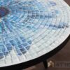 Bàn tròn kính mosaic MT0033E xanh dương