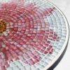 Bàn tròn kính mosaic MT0033H hồng