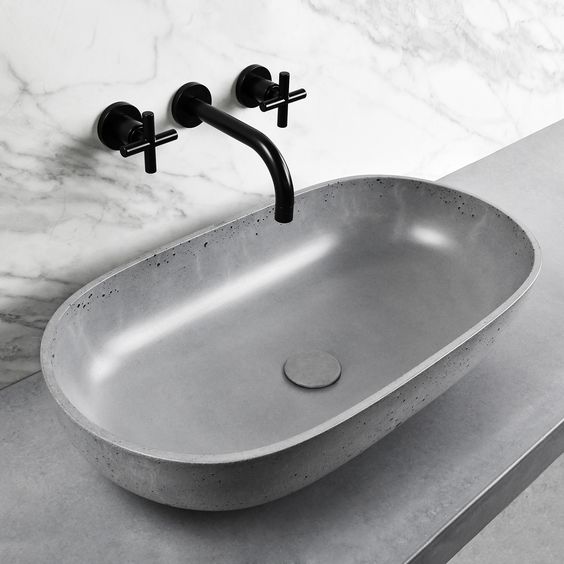 lavabo bằng bê tông