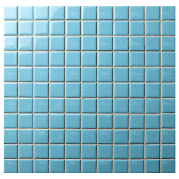 Gạch mosaic men vuông 25x25mm xanh lam GMMV25X12