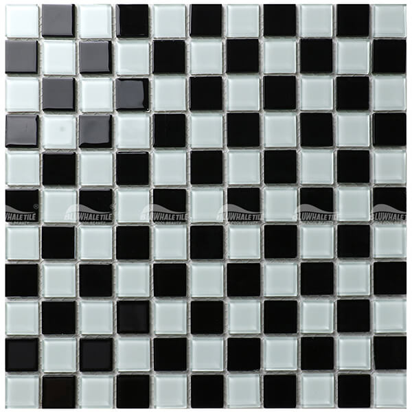 Gạch mosaic thuỷ tinh 25x25mm đen GMTTV25B02