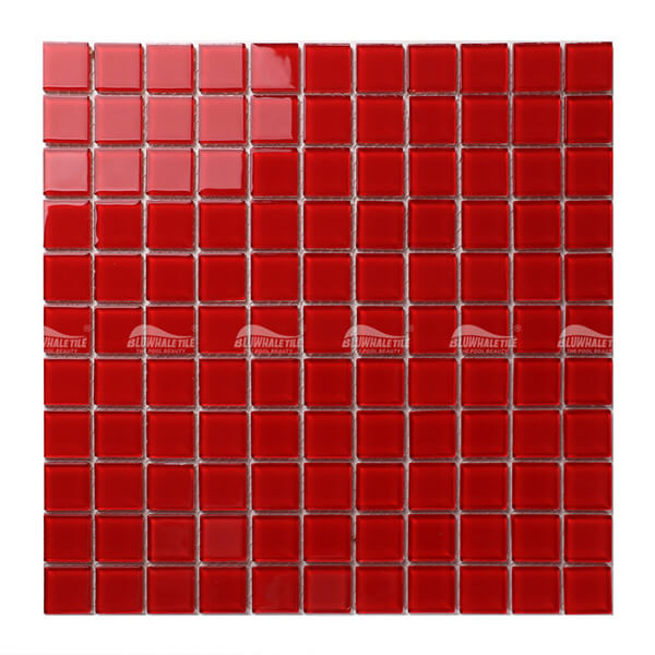 Gạch mosaic thuỷ tinh 25x25mm đỏ GMTTV25D01