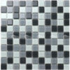 Gạch mosaic thuỷ tinh 25x25mm xám GMTTV25G02