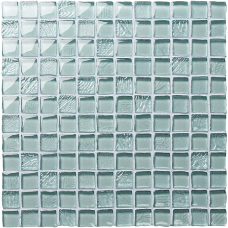 Gạch mosaic thuỷ tinh 25x25mm trắng GMTTV25W01